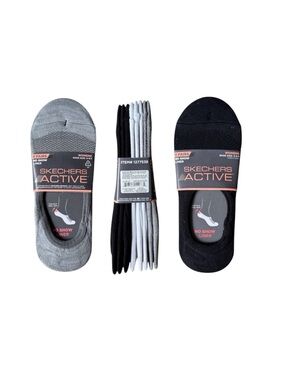 Skechers Womens 8 Pair Active No Show Liner Socks